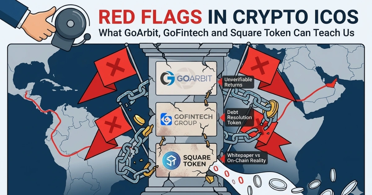 Red Flags in Crypto ICOs — What GoArbit, GoFintech and Square Token Can Teach Us